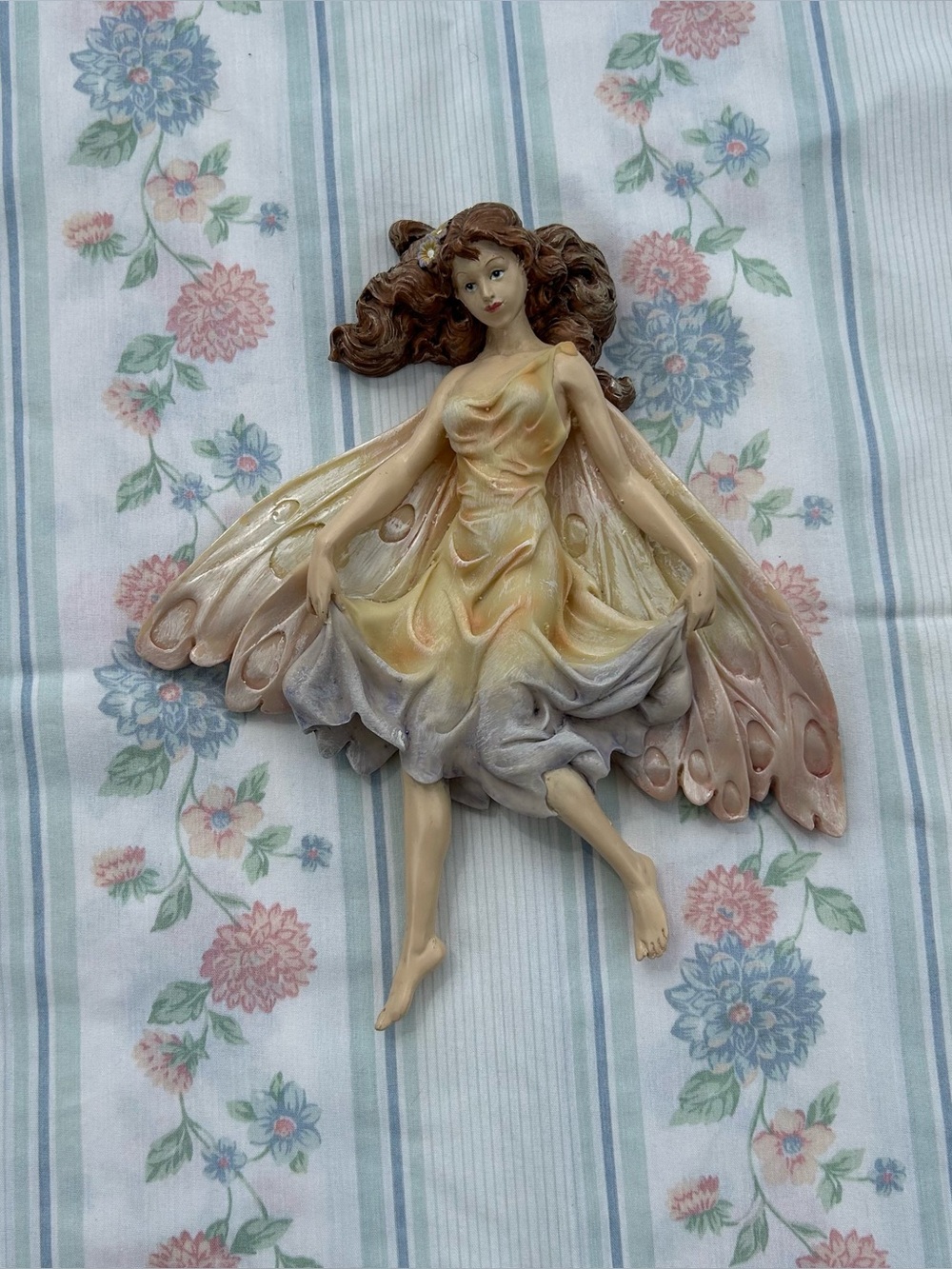 Vintage Coquette Fairycore Regency Wall Hanging Handpainted Fairy Decor